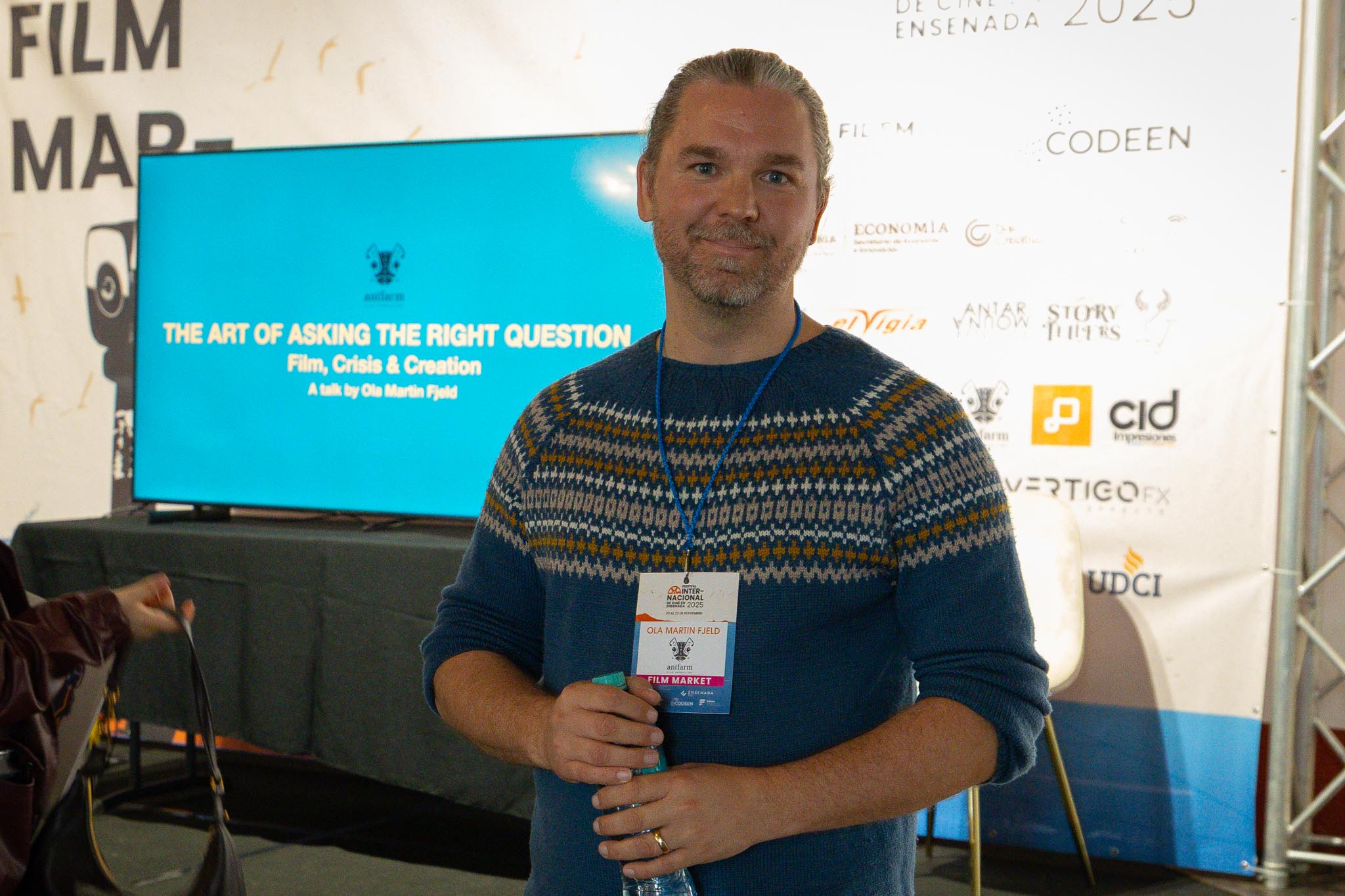 Ola Martin Fjeld durante su charla en el Festival Internacional de Cine en Ensenada